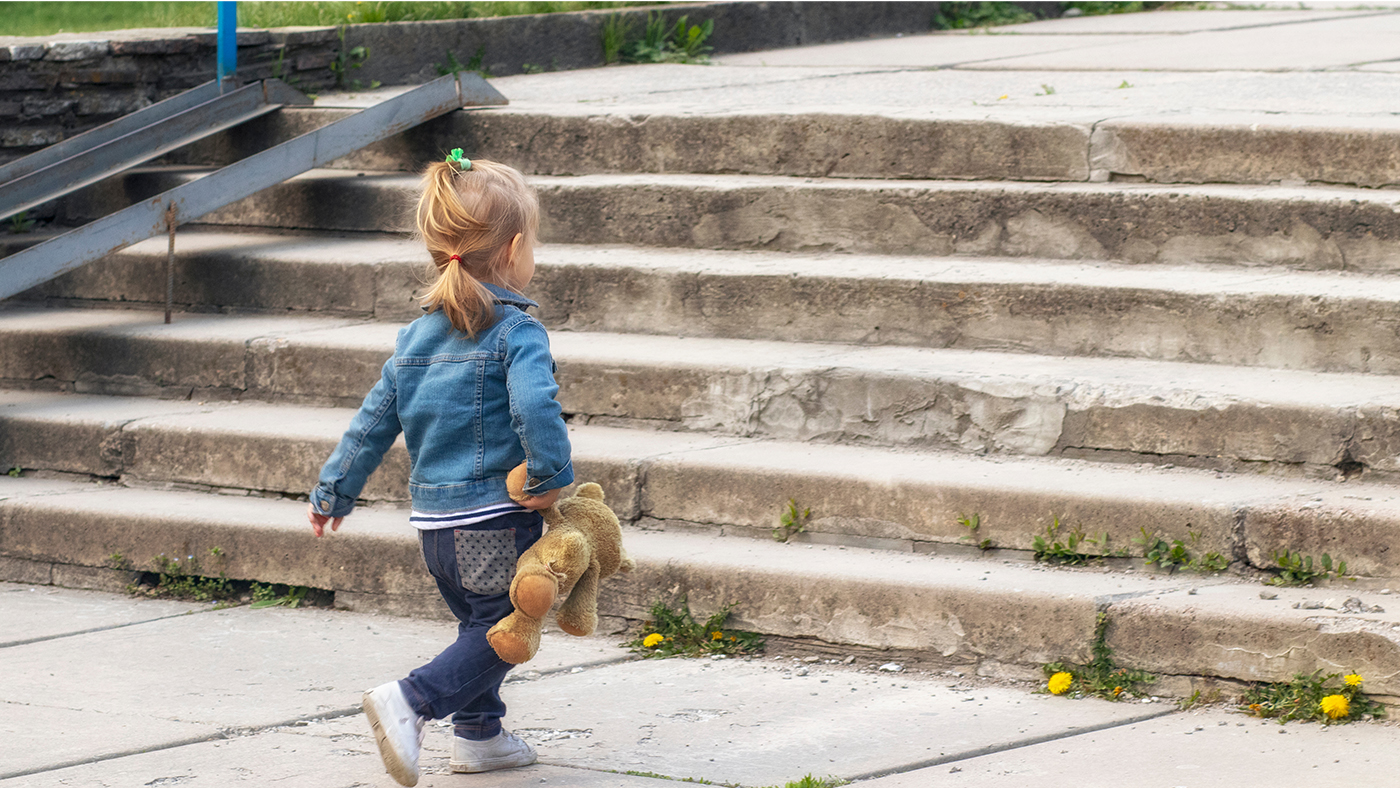 Using the stairs – a simple way to get more activity into your day and great for your toddler’s development too! - Featured Image